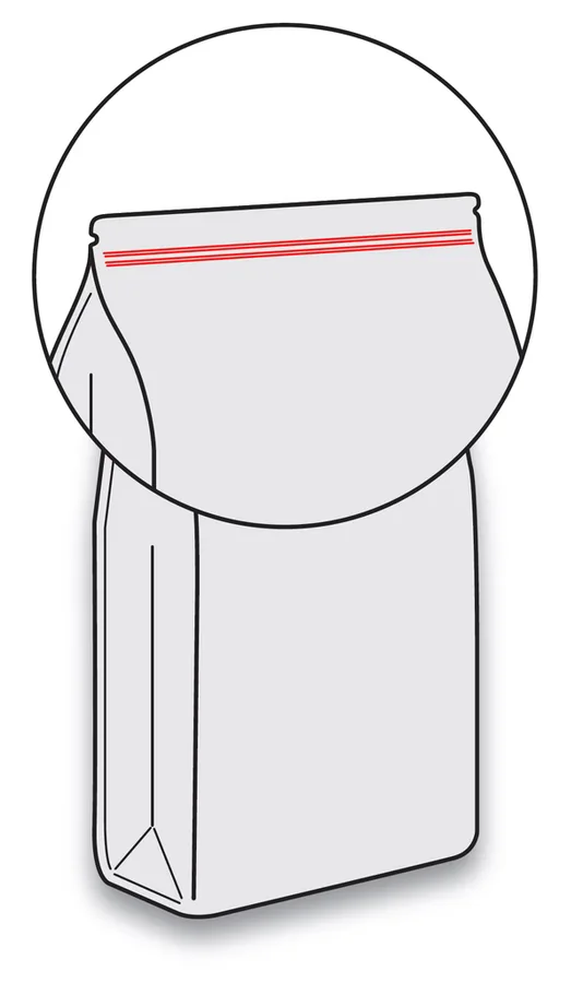 Top zipper reclosure