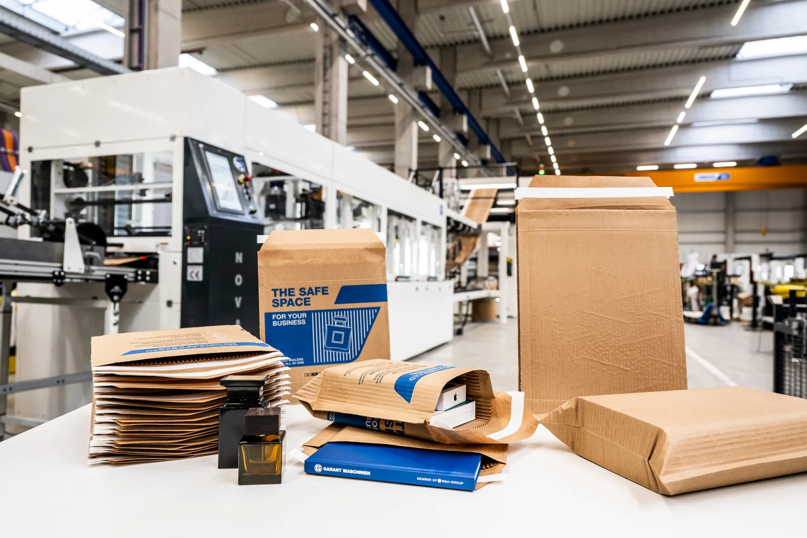 Finished padded and unpadded paper e-commerce mailer bags