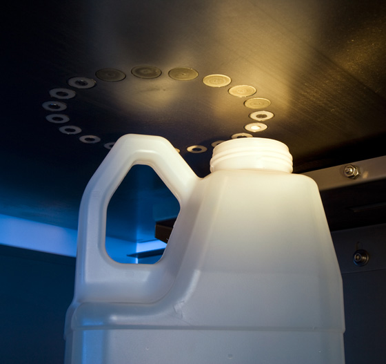 Colorsat Match dispensing into a narrow-necked container