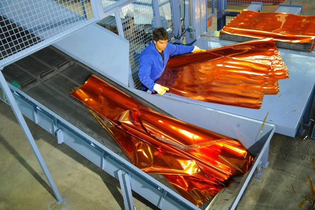 Cut film slices on the infeed conveyor