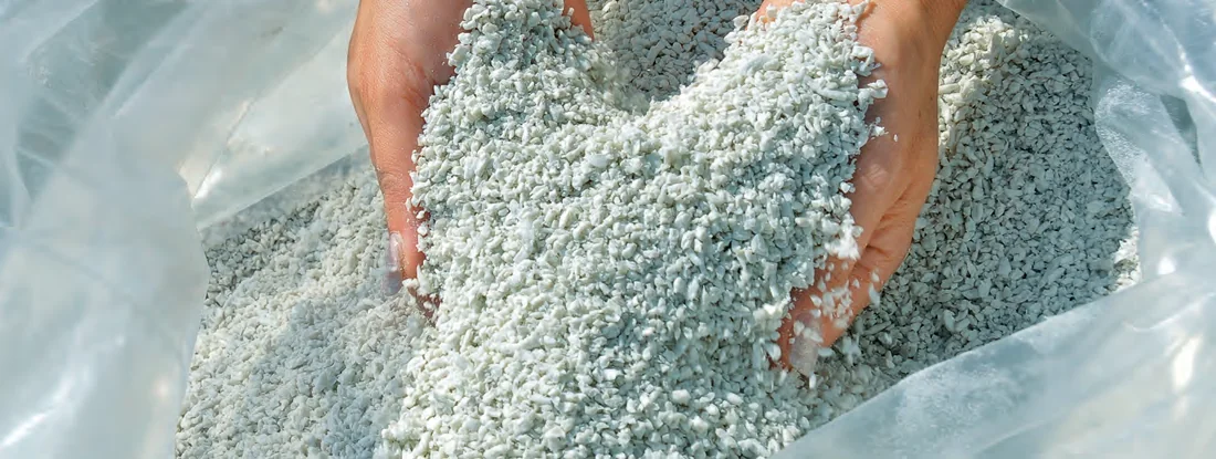 Low-density regrind before compacting