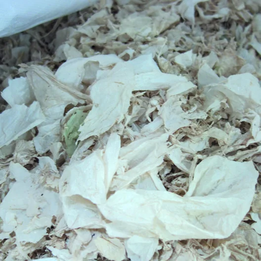 Uniform regrind produced by the granulator
