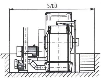 SMR installation layout with dimensions