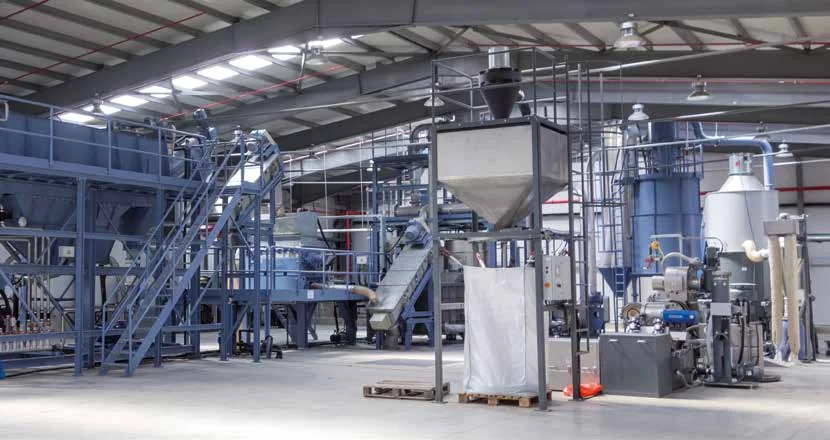 Complete washing line installed in a plant