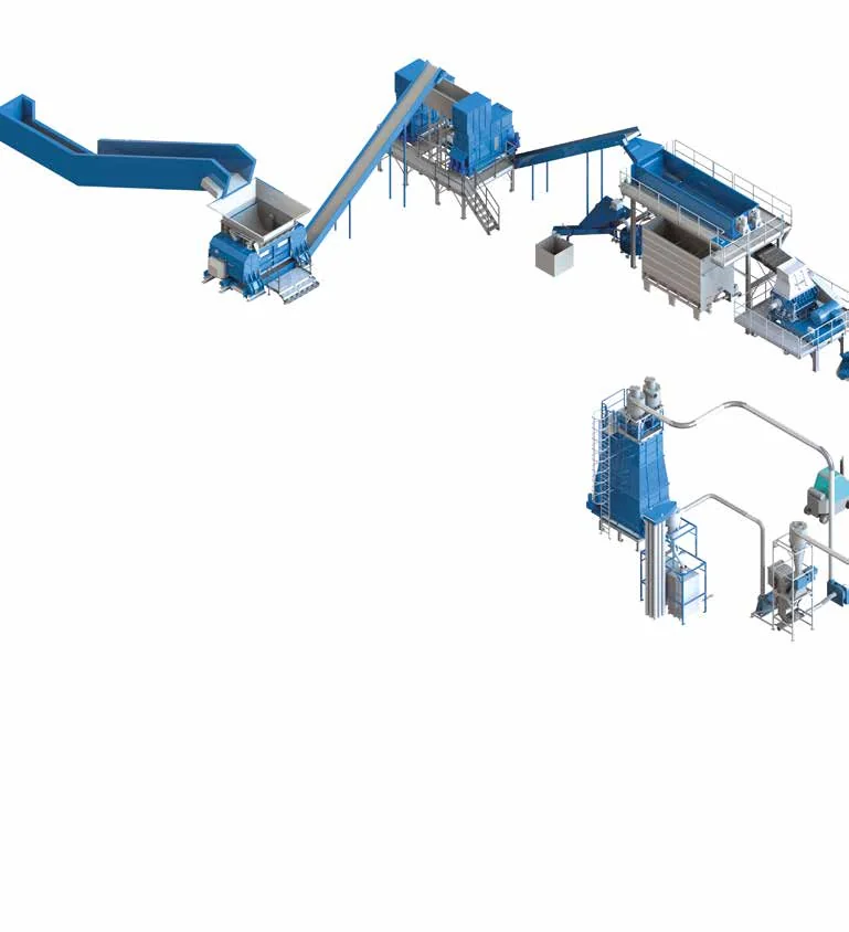Washing line process layout
