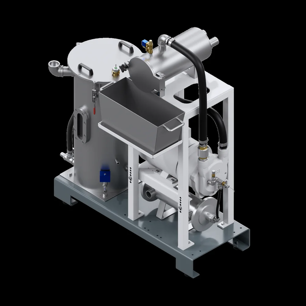 Vacuum pump with closed water circuit