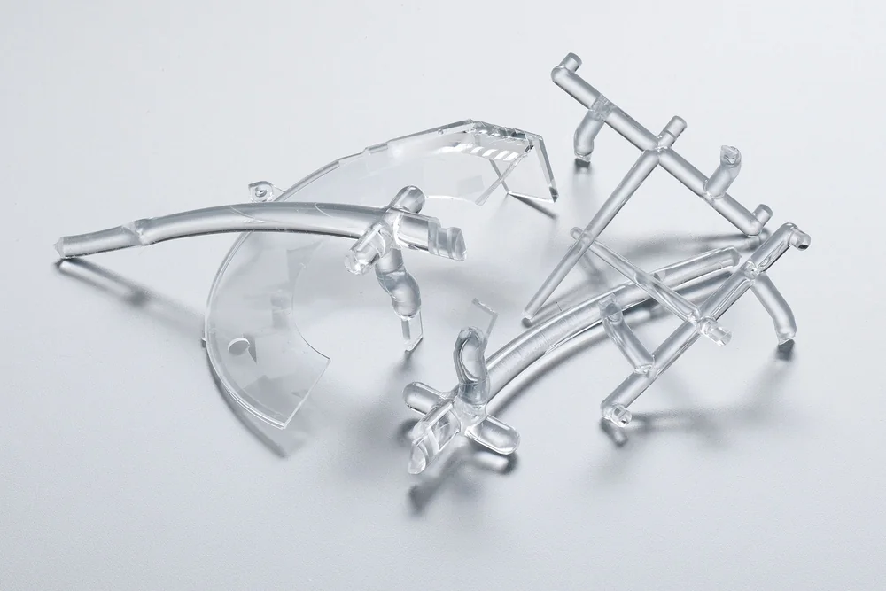 PMMA injection moulding sprues