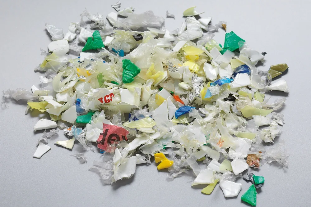 HDPE flakes post-washing line