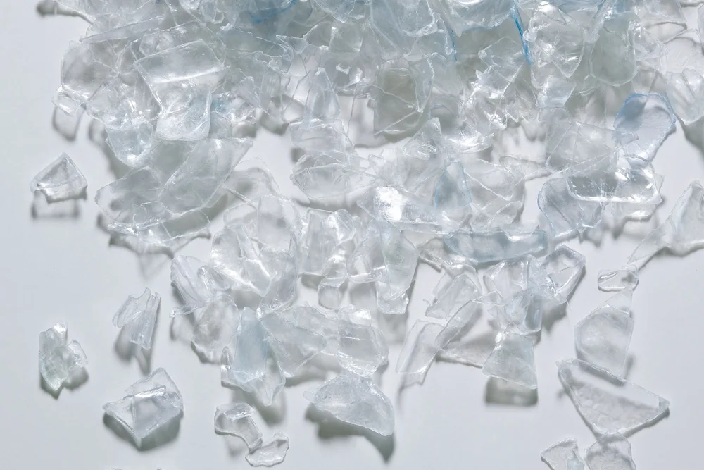 PET bottle flakes post-washing line