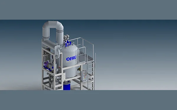 Solvent distillation equipment