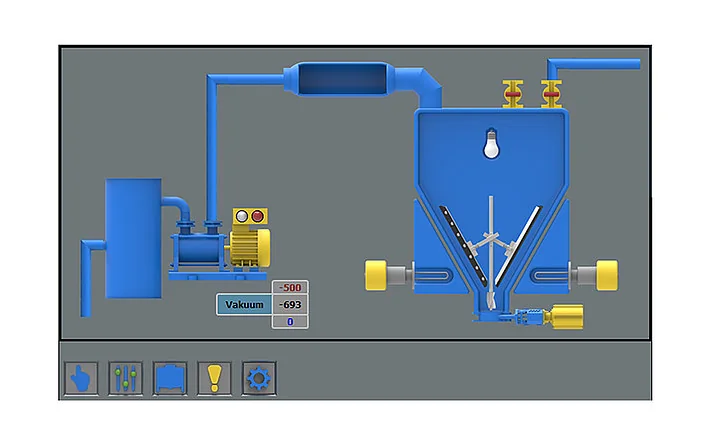 HMI process recovery screen