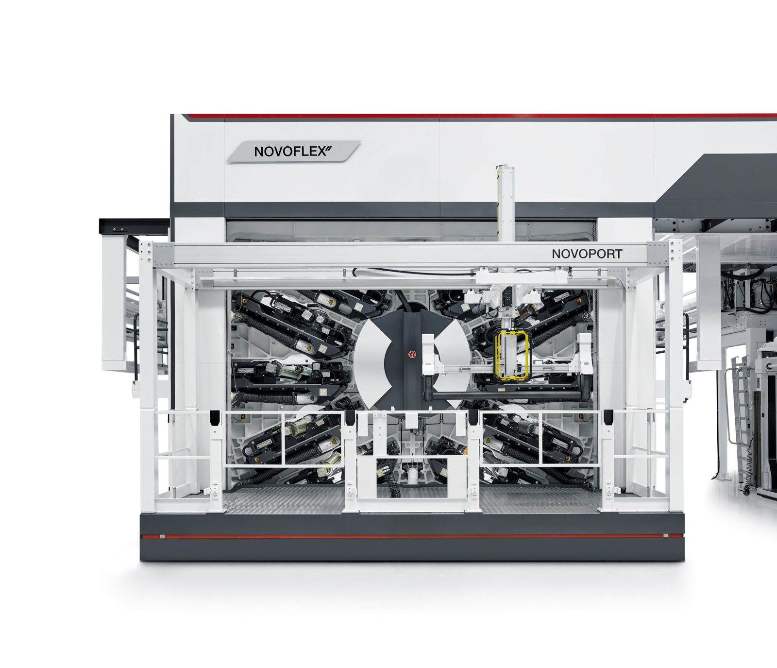 NOVOFLEX II open print deck with NOVOPORT automated changeover gantry